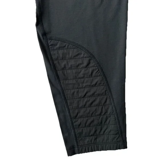 Athleta Peak Hybrid Fleece Tight Legging Black Athleisure Gym Activewear Size XL - Picture 6 of 8